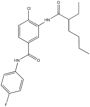 4-chloro-3-[(2-ethylhexanoyl)amino]-N-(4-fluorophenyl)benzamide Struktur