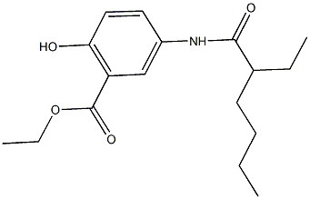 ethyl 5-[(2-ethylhexanoyl)amino]-2-hydroxybenzoate Struktur