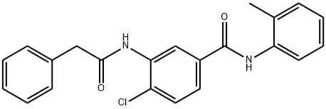 4-chloro-N-(2-methylphenyl)-3-[(phenylacetyl)amino]benzamide Struktur