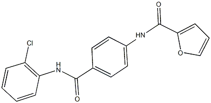 N-{4-[(2-chloroanilino)carbonyl]phenyl}-2-furamide Struktur