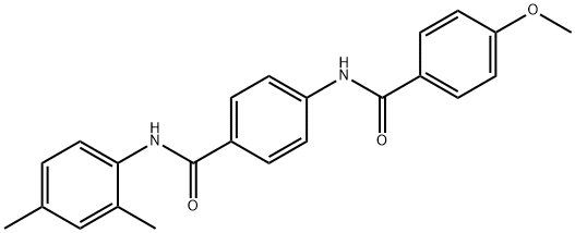 N-(2,4-dimethylphenyl)-4-[(4-methoxybenzoyl)amino]benzamide Struktur