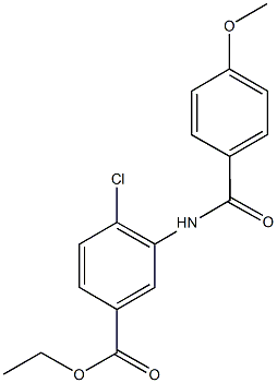 ethyl 4-chloro-3-[(4-methoxybenzoyl)amino]benzoate Struktur