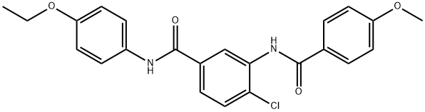 4-chloro-N-(4-ethoxyphenyl)-3-[(4-methoxybenzoyl)amino]benzamide Struktur