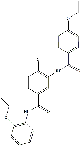 4-chloro-3-[(4-ethoxybenzoyl)amino]-N-(2-ethoxyphenyl)benzamide Struktur