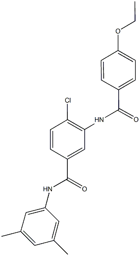 4-chloro-N-(3,5-dimethylphenyl)-3-[(4-ethoxybenzoyl)amino]benzamide Struktur