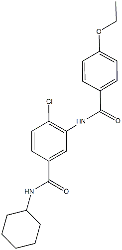 4-chloro-N-cyclohexyl-3-[(4-ethoxybenzoyl)amino]benzamide Struktur