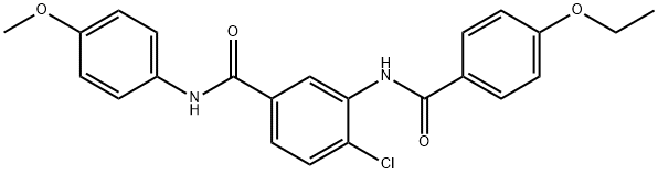 4-chloro-3-[(4-ethoxybenzoyl)amino]-N-(4-methoxyphenyl)benzamide Struktur