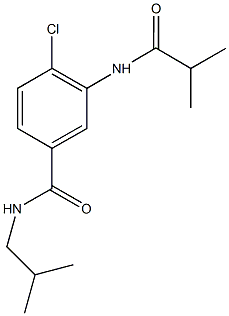 4-chloro-N-isobutyl-3-(isobutyrylamino)benzamide Struktur