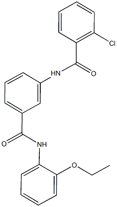 2-chloro-N-{3-[(2-ethoxyanilino)carbonyl]phenyl}benzamide Struktur