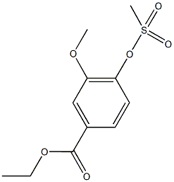 ethyl 3-methoxy-4-[(methylsulfonyl)oxy]benzoate Struktur