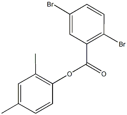 2,4-dimethylphenyl 2,5-dibromobenzoate Struktur