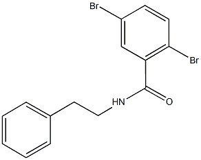 2,5-dibromo-N-(2-phenylethyl)benzamide Struktur