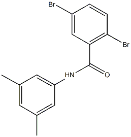 2,5-dibromo-N-(3,5-dimethylphenyl)benzamide Struktur