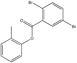 2-methylphenyl 2,5-dibromobenzoate Struktur