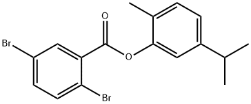 5-isopropyl-2-methylphenyl 2,5-dibromobenzoate Struktur