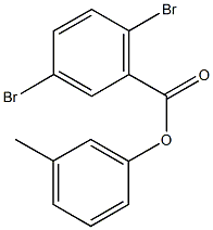 3-methylphenyl 2,5-dibromobenzoate Struktur