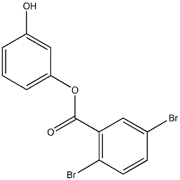 3-hydroxyphenyl 2,5-dibromobenzoate Struktur