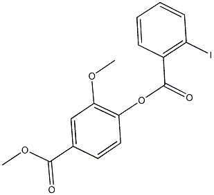 methyl 4-[(2-iodobenzoyl)oxy]-3-methoxybenzoate Struktur