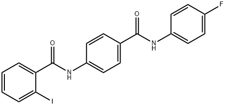 N-{4-[(4-fluoroanilino)carbonyl]phenyl}-2-iodobenzamide Struktur