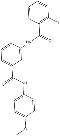 2-iodo-N-{3-[(4-methoxyanilino)carbonyl]phenyl}benzamide Struktur