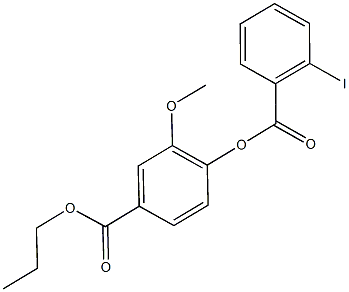 propyl 4-[(2-iodobenzoyl)oxy]-3-methoxybenzoate Struktur