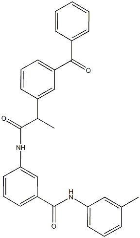 3-{[2-(3-benzoylphenyl)propanoyl]amino}-N-(3-methylphenyl)benzamide Struktur