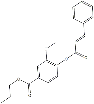 propyl 4-(cinnamoyloxy)-3-methoxybenzoate Struktur