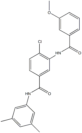 4-chloro-N-(3,5-dimethylphenyl)-3-[(3-methoxybenzoyl)amino]benzamide Struktur