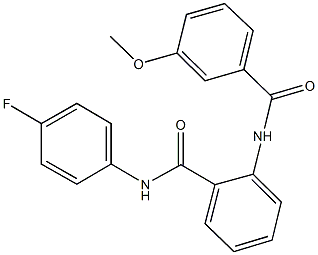 N-(4-fluorophenyl)-2-[(3-methoxybenzoyl)amino]benzamide Struktur