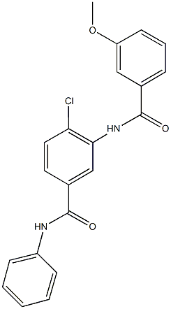 4-chloro-3-[(3-methoxybenzoyl)amino]-N-phenylbenzamide Struktur