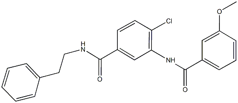 4-chloro-3-[(3-methoxybenzoyl)amino]-N-(2-phenylethyl)benzamide Struktur