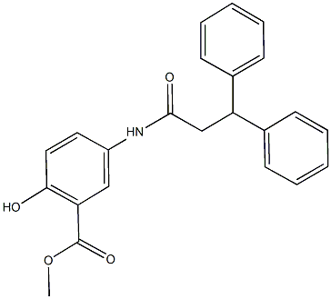 methyl 5-[(3,3-diphenylpropanoyl)amino]-2-hydroxybenzoate Struktur