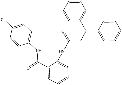 N-(4-chlorophenyl)-2-[(3,3-diphenylpropanoyl)amino]benzamide Struktur