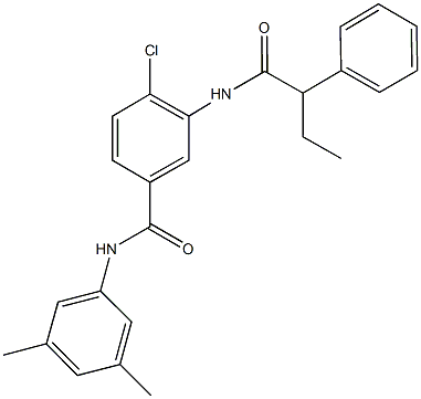 4-chloro-N-(3,5-dimethylphenyl)-3-[(2-phenylbutanoyl)amino]benzamide Struktur