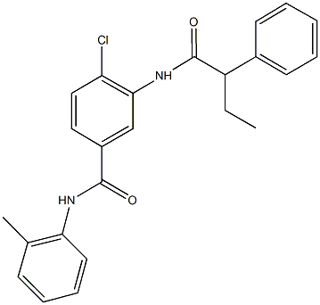 4-chloro-N-(2-methylphenyl)-3-[(2-phenylbutanoyl)amino]benzamide Struktur