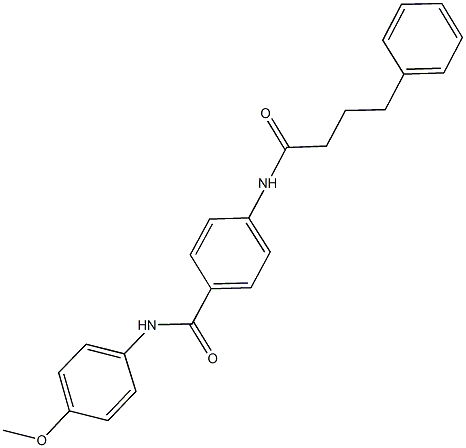 N-(4-methoxyphenyl)-4-[(4-phenylbutanoyl)amino]benzamide Struktur