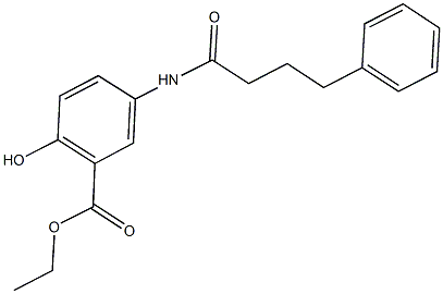 ethyl 2-hydroxy-5-[(4-phenylbutanoyl)amino]benzoate Struktur