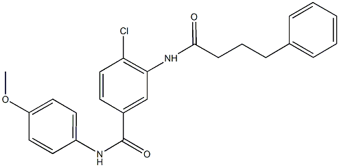 4-chloro-N-(4-methoxyphenyl)-3-[(4-phenylbutanoyl)amino]benzamide Struktur