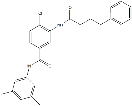 4-chloro-N-(3,5-dimethylphenyl)-3-[(4-phenylbutanoyl)amino]benzamide Struktur