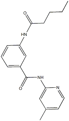 N-(4-methyl-2-pyridinyl)-3-(pentanoylamino)benzamide Struktur