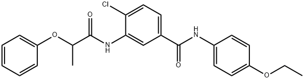 4-chloro-N-(4-ethoxyphenyl)-3-[(2-phenoxypropanoyl)amino]benzamide Struktur