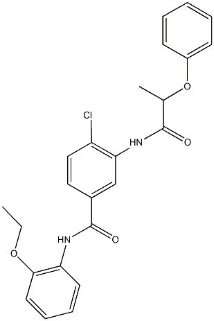 4-chloro-N-(2-ethoxyphenyl)-3-[(2-phenoxypropanoyl)amino]benzamide Struktur