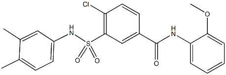 4-chloro-3-[(3,4-dimethylanilino)sulfonyl]-N-(2-methoxyphenyl)benzamide Struktur