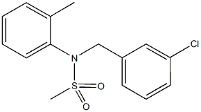 N-(3-chlorobenzyl)-N-(2-methylphenyl)methanesulfonamide Struktur