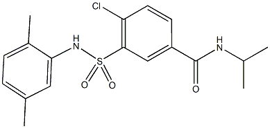 4-chloro-3-[(2,5-dimethylanilino)sulfonyl]-N-isopropylbenzamide Struktur