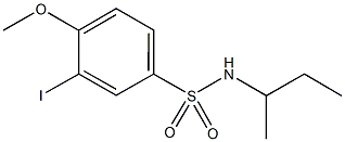 N-(sec-butyl)-3-iodo-4-methoxybenzenesulfonamide Struktur