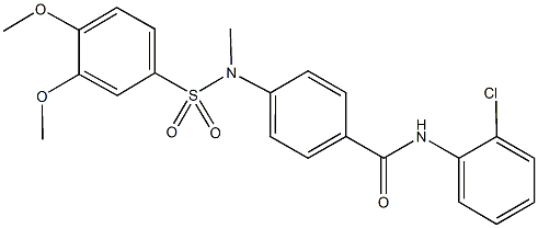 N-(2-chlorophenyl)-4-[[(3,4-dimethoxyphenyl)sulfonyl](methyl)amino]benzamide Struktur