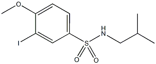 3-iodo-N-isobutyl-4-methoxybenzenesulfonamide Struktur