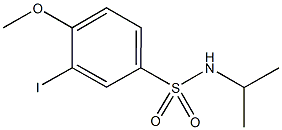 3-iodo-N-isopropyl-4-methoxybenzenesulfonamide Struktur