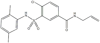 N-allyl-4-chloro-3-[(2,5-dimethylanilino)sulfonyl]benzamide Struktur